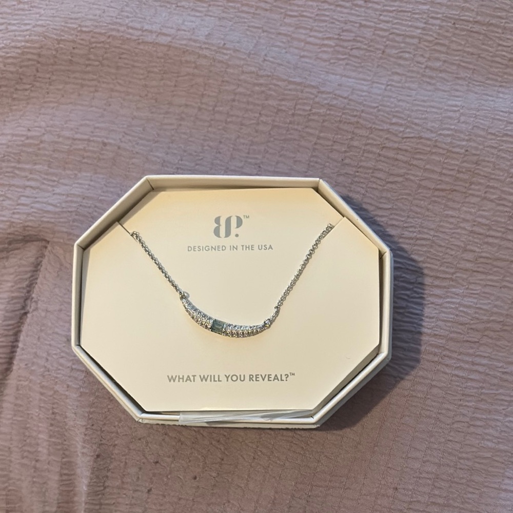BP Silver Necklace Elegant Chain Design